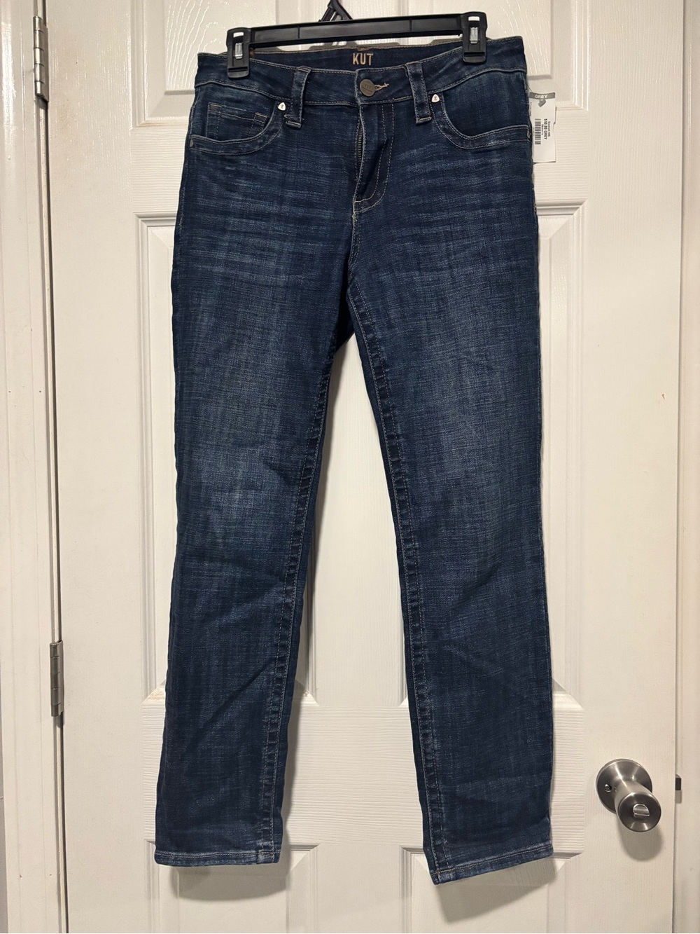 Kut from the Kloth Women's Straight-Leg Jeans in Dark Blue Wash